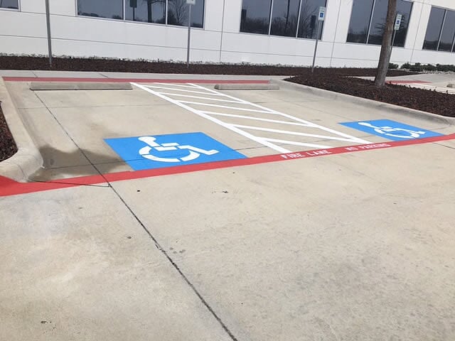 Handicap stenciling in your parking lot in Collinsville, Oklahoma